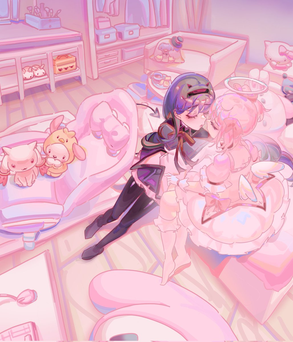 krabiccus_'s tweet photo. saint 🩷 x sinner 🖤

#madohomu #yuri #魔法少女まどかマギカ https://t.co/lUpq1OEcS3