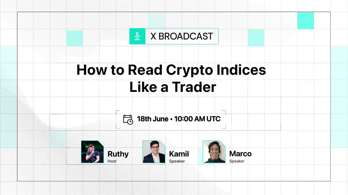 surgence_io's tweet photo. Crypto indices can tell you what the market is about to do, if you know how to read them.

Tomorrow on SURGECAST, the team at @nodiens joins us to break down how traders actually use indices, from sentiment to onchain flow to market structure.

Catch it live at 10 AM UTC 🔔 https://t.co/cHHemVwglC