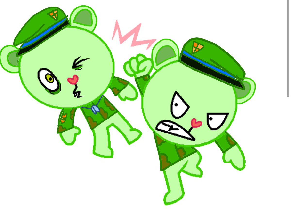 Flippy punches Fliqpy art, happy tree friends #htf
