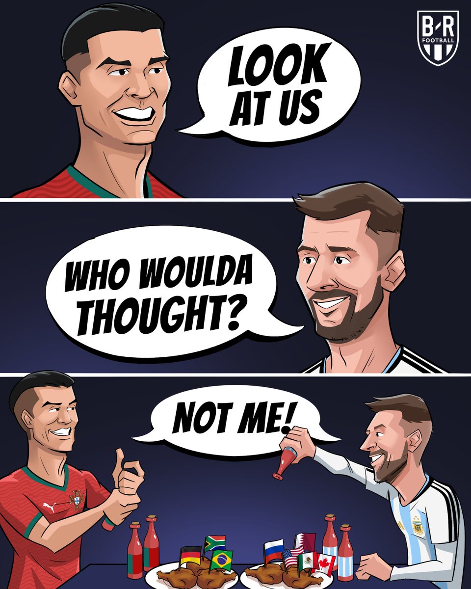 brfootball's tweet photo. Cristiano Ronaldo joins Lionel Messi in playing at his SIXTH World Cup.

Who woulda thought 💭 https://t.co/T7yNrR5dTD
