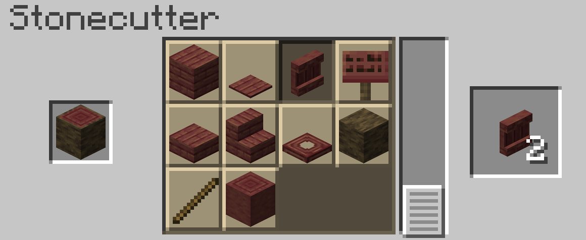 MintRefresh_MC's tweet photo. They're basically vertical slabs, right?
Shelves can now be cut in the Stonecutter with Woodcutting v1.5.0!
Also, log-type blocks can be stripped as well!
#Minecraft #MinecraftCreator https://t.co/mOiZqLzo3v