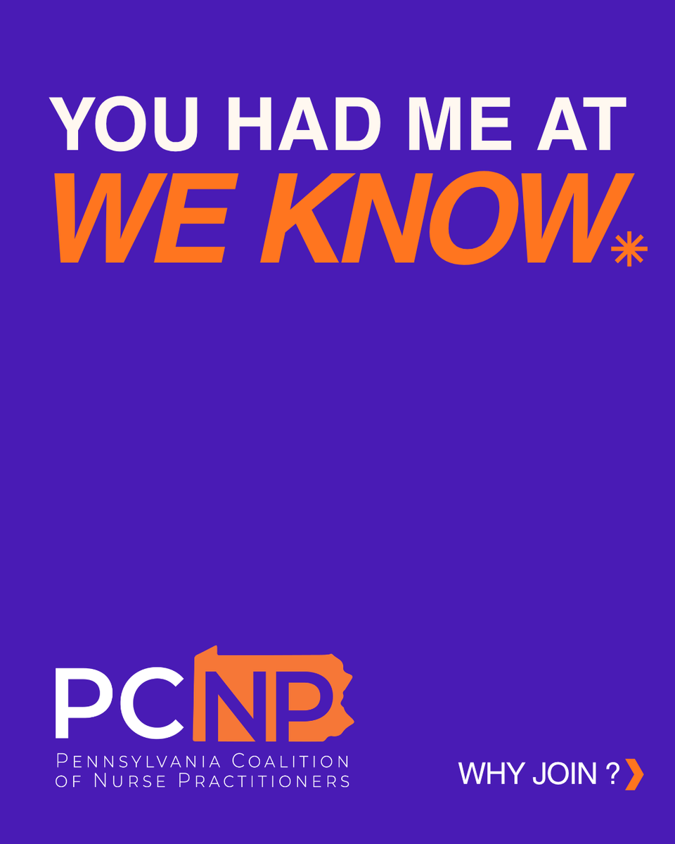 PCNP_News's tweet photo. You had me at WE KNOW.
Now you really know👇

PCNP knows advocacy—and shows up for your voice.
PCNP knows your career—from student to seasoned NP.
PCNP knows what you need to practice.
PCNP knows CE that actually works.
PCNP knows what’s next in healthcare—so you're always ahead. https://t.co/OihlREb6xI
