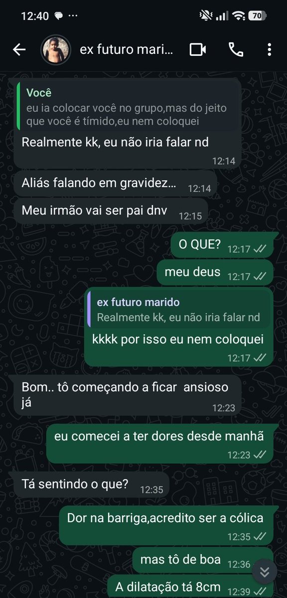 dadaydopix's tweet photo. Aquela amiga que não deixa de ter contato com o ex(ele é apaixonado em crianças,desde quando conversávamos ele é louco pra ser pai,e descobrimos juntos que a minha mãe está grávida e está na maternidade nesse exato momento,a reação dele) https://t.co/4xhVqQWZvq