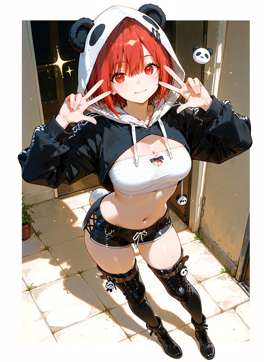 ai_irohapalette's tweet photo. みやさん。はじめまして！
パンダチャイナドレスもパンダパーカーも
とてもいいですね✧*｡٩(ˊᗜˋ*)و✧*｡
私もパンダになってみました～。
２つともすごくステキですね(｡♥‿♥｡) https://t.co/ETdIAJA3xc