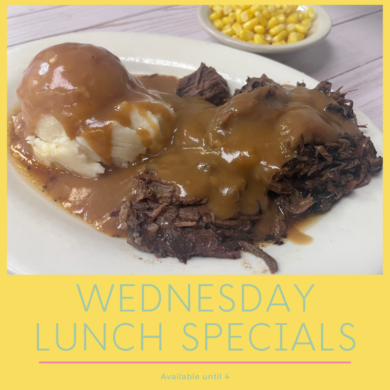 RockGrille's tweet photo. Pot Roast with mashed and corn $13.99 https://t.co/8BVAwD2bGD
