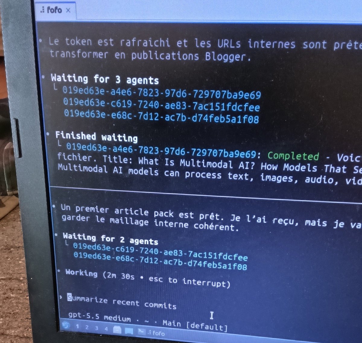 ChipWireMedia's tweet photo. 3 Codex agents are working in parallel while I’m drinking tea.

One is writing.
One is fixing.
One is probably arguing with the codebase.

This is what the future of building software looks like: less waiting, more delegating.

#Codex #AI #Automation #BuildInPublic #DevTools https://t.co/0lyHXMkkvq