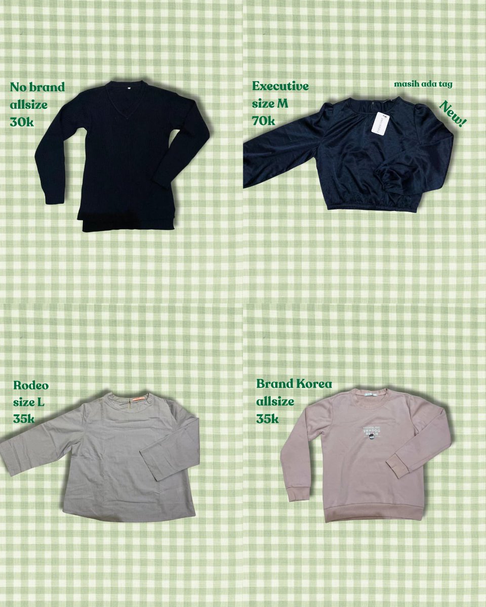 archivebyais's tweet photo. @spongebcob baju dan celana
all good condition

bisa co via shopee👇🏻
Jiniso Cutbray https://t.co/VqA1P8boPY
Kemeja hitam katun https://t.co/SHcBmA8jeu
Sweater soft pink https://t.co/AGgugtLqqw
Kaos rajut lengan pendek https://t.co/lhPhIOqdKI

yang lain bisa chat shopee or DM/komen yaa https://t.co/lJCXA4Mz7H
