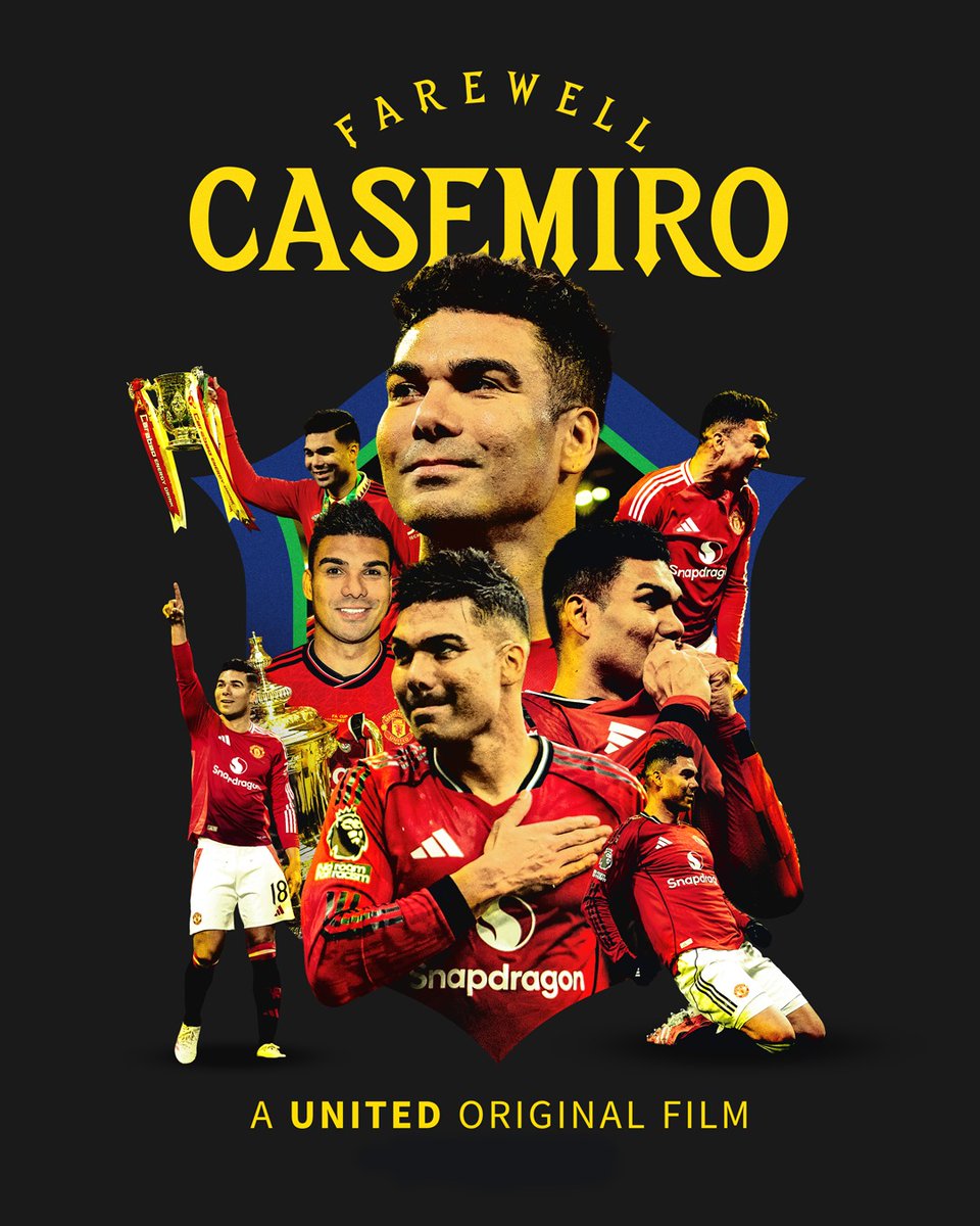 ManUtd's tweet photo. It started with a phone call.
It ended with eternal adoration.

🇧🇷 'Farewell Casemiro', a tribute film devoted to our outgoing Brazil midfielder: coming soon...

❤️ @Casemiro
