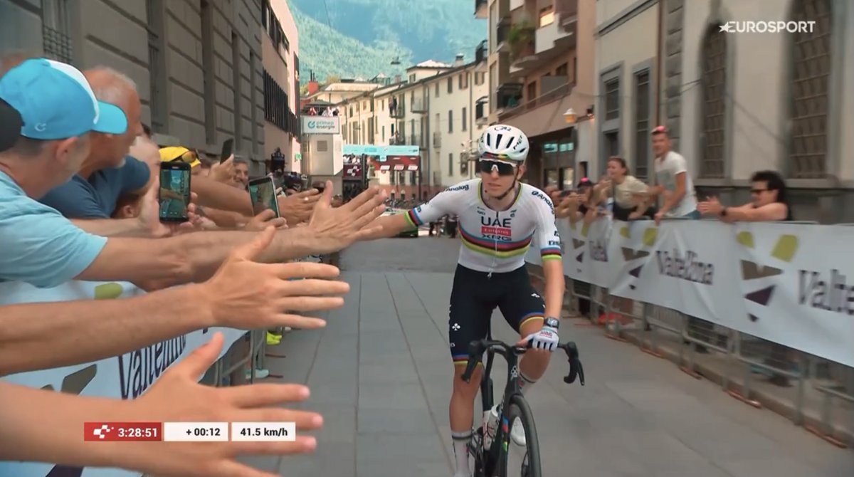 SloveniaInfo's tweet photo. Amazing day for Slovenian cycling: Tadej Pogačar is back winning in his unique style: more than 70 km solo win! Bravo, Tadej!
#ifeelsLOVEnia https://t.co/11Vt0iHEpj