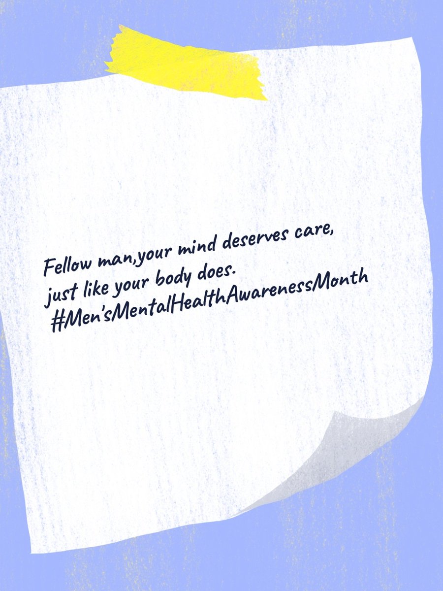 mosesjames901's tweet photo. Fellow man,your mind deserves care, just like your body does. 
#Men'sMentalHealthAwarenessMonth https://t.co/yMTGA7UO44