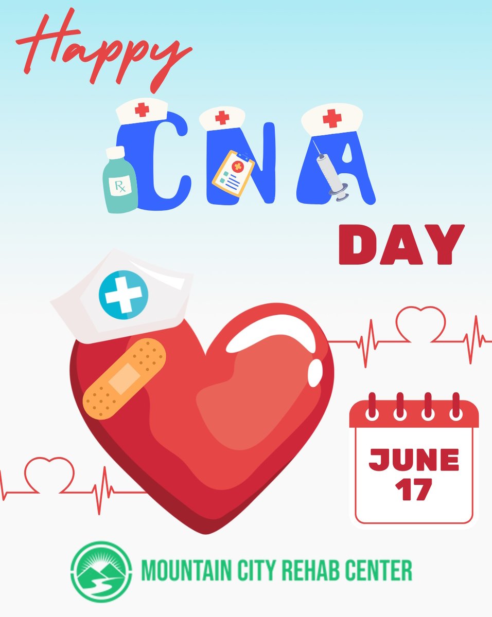 MountainCityRC's tweet photo. @MountainCityRC wishes everyone a Happy CNA Day! We appreciate everything our CNAs do!

#MountainCityRehabCenter #CNADay #CNA #Appreciation #BestTeam https://t.co/KCxV860fZH