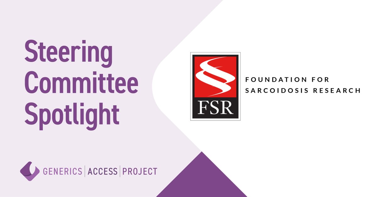 GenericsProject's tweet photo. Next up for GAP's steering committee spotlights is the Foundation for Sarcoidosis Research.

@StopSarcoidosis is the leading organization dedicated to finding a cure for sarcoidosis and improving patient care.

Learn more about FSR: https://t.co/fSfhniIUHN https://t.co/zEhgsz66Y7
