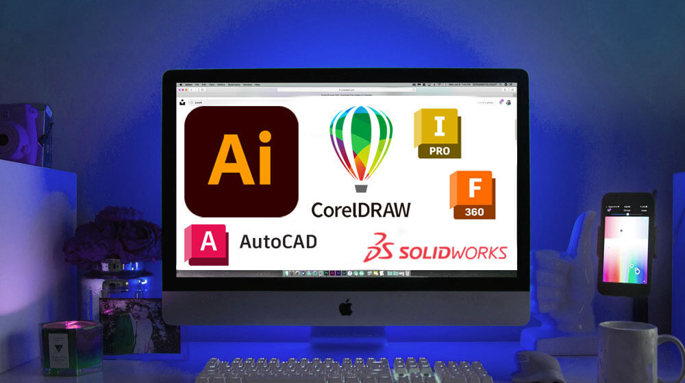 AlleghenyEdu's tweet photo. What software do you need for an Epilog laser? Probably what you already have. Illustrator, CorelDRAW, Fusion 360, AutoCAD all work: https://t.co/ysJlLT8GDp https://t.co/l9lUsphO4r