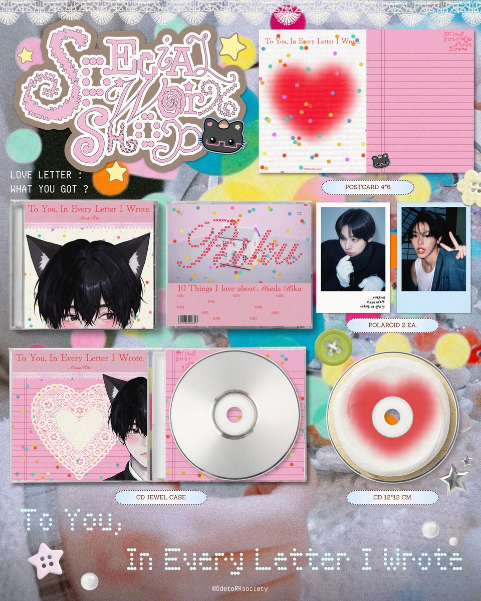OdetoRKsociety's tweet photo. ( 📝♥ ) 𝑺𝒑𝒆𝒄𝒊𝒂𝒍 𝑾𝒐𝒓𝒌𝒔𝒉𝒐𝒑 ★ˎˊ˗

168฿ / set ♡

* ไม่บังคับลงทะเบียน แต่เนื่องจากมีจำนวนจำกัด หากถึงยอดจะปิดรับทันที และสามารถทำ Workshop ตามรอบที่ลงทะเบียนได้เต็มที่ ✂️💌

: เปิดจองผ่าน gg form วันที่ 18/06 เวลา 12:30 น.

#Odeto23RikuSociety https://t.co/q5EU2VOFD7