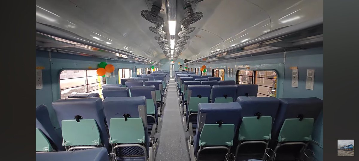 Ronak84646559's tweet photo. @drmbct Inclinder Non AC 2S coach completely removed from 12935/36 Surat bandra intercity...This one is also 2025 made coach if you are producing inclinder lhb  then why you are replaced with uncomfortable intercity LHB coach. https://t.co/pw3BZr37Km
