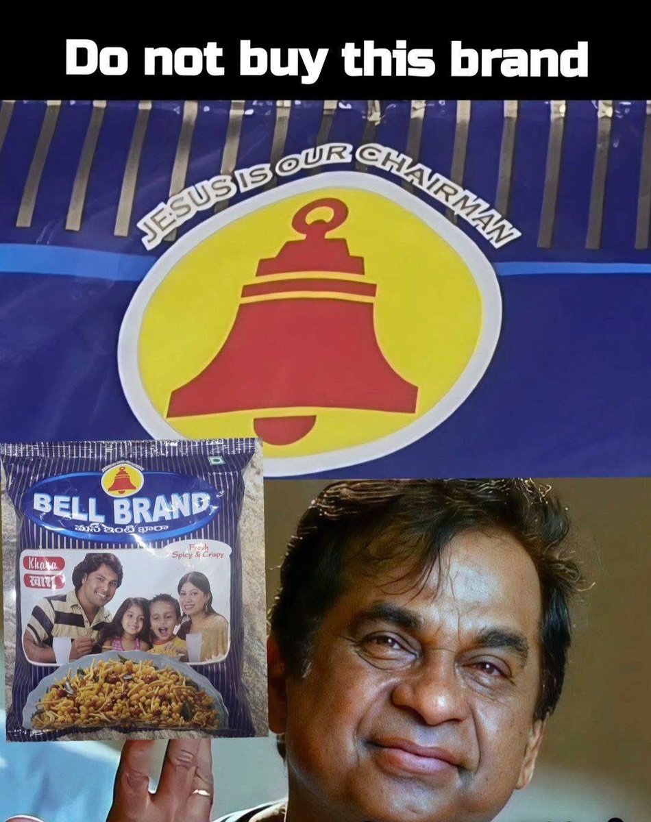 tathvamasi6's tweet photo. Don’t buy this brand. Converts kept a big bell but wrote “Jesus is our chairman” in small letters to fool Hindus.

Be cautious boycott such brands and products. https://t.co/kUpTK5KXkI