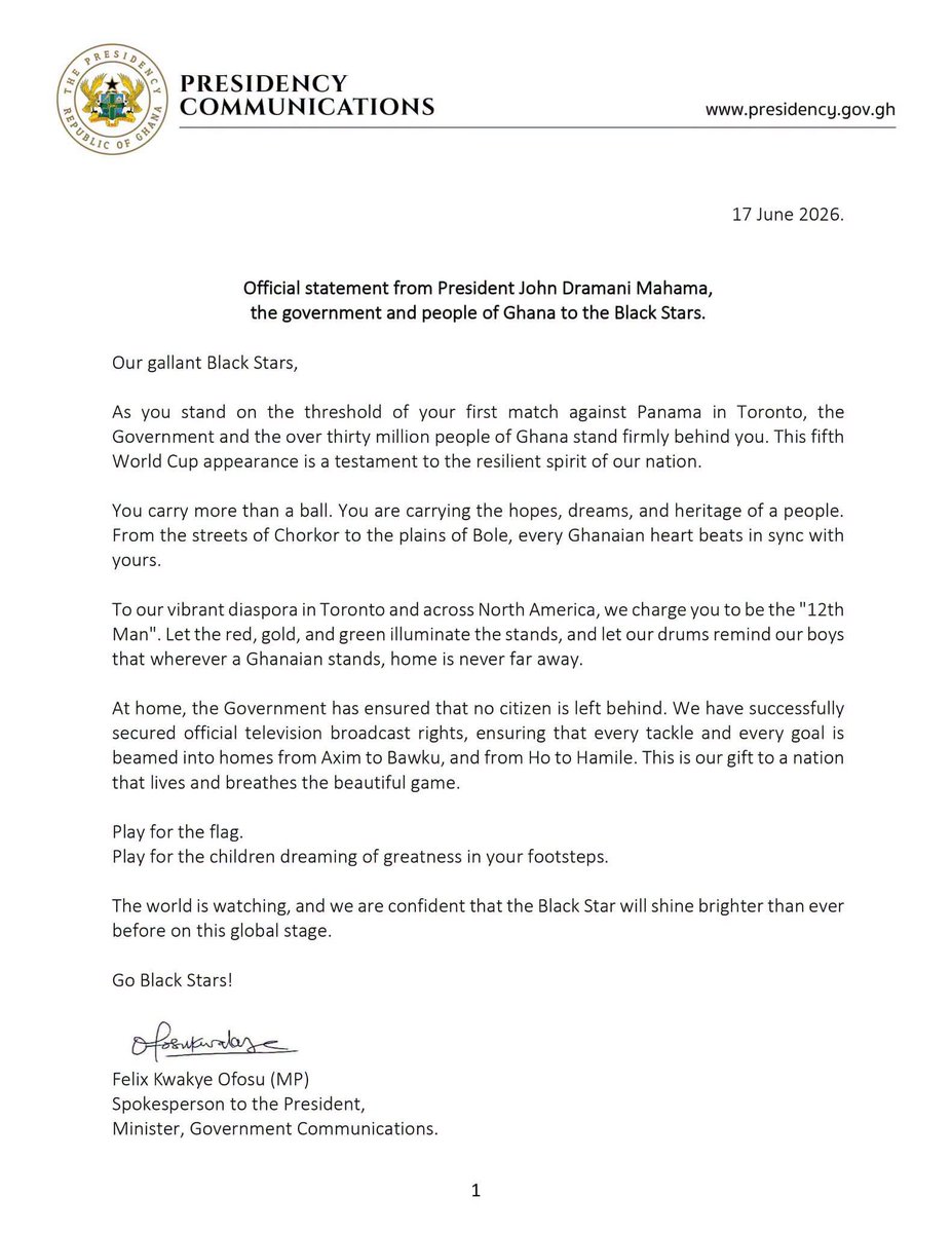 Ghana Presidency tweet media