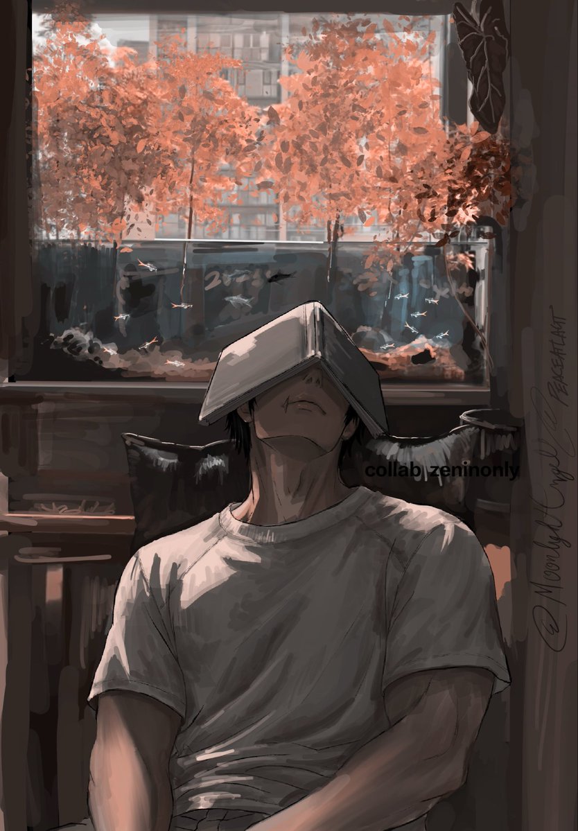 zeninonly's tweet photo. A peaceful day, toji’s asleep
(Collab)
#tojifushiguro #jujutsukaisen https://t.co/qE3NblZCKv