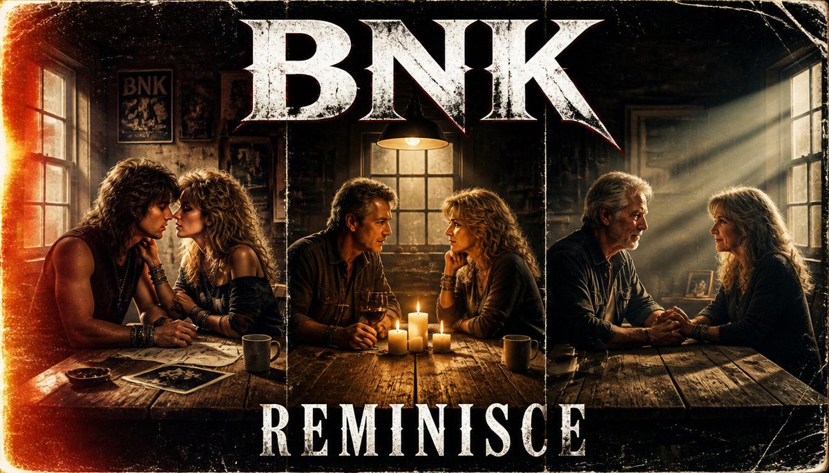 1986BNK's tweet photo. BNK - Reminisce
Reminisce and you will see
Past is present for you and me
Loving each and every memory
#SUNO #Revid #AIMusic #HardRock #Rock #PowerBallad #80s #Metal #BNK #BNK1986 #HumanLyrics 
🎧 https://t.co/hx6GP4qm88 https://t.co/mtkfBAUDxj