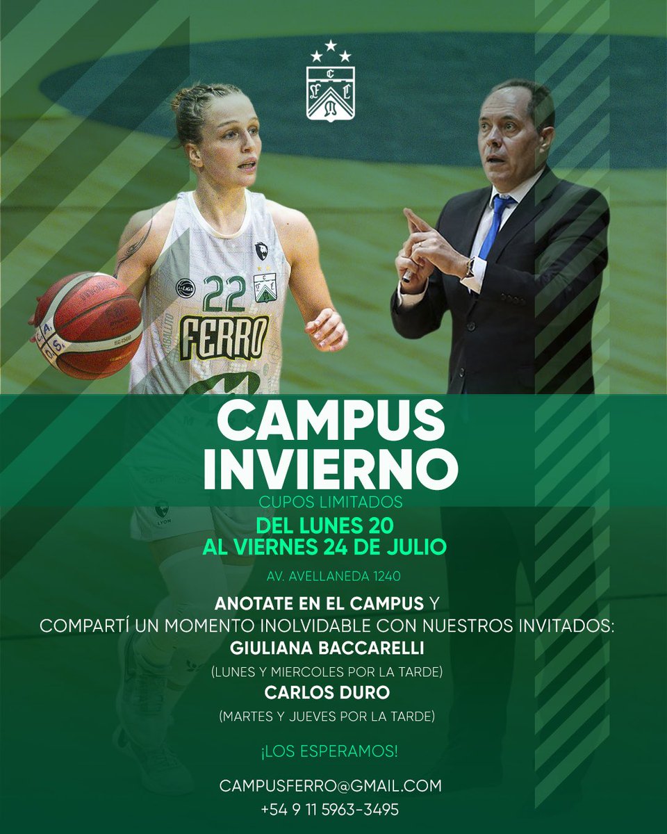 ferrobasquetok's tweet photo. 😁 INVITADOS DEL CAMPUS

🔝 Se viene un nuevo campus de invierno en el club y vamos a contar con la presencia de @cardurobasket y @Giulibaccarelli 

🫵🏼 ¡Anotate en el campus que los cupos son limitados! https://t.co/5kKPwgn1qC