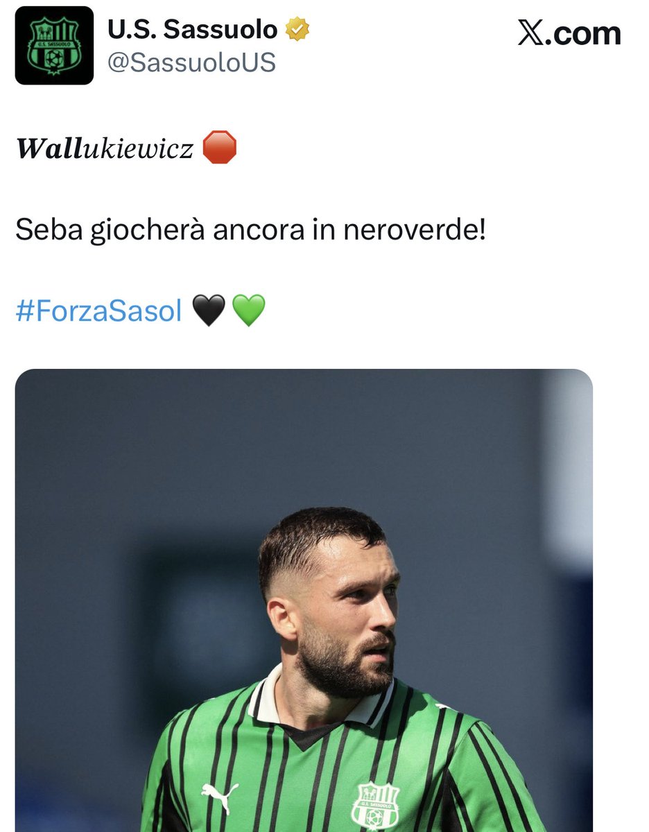NicoSchira's tweet photo. Now it’s official! #Sassuolo have triggered the option to buy (€5M) for #Torino’s centre-back Sebastian #Walukiewicz. Contract until 2030. No surprise here and confirmed since the last May 28! #transfers https://t.co/lgjfJcBIiA