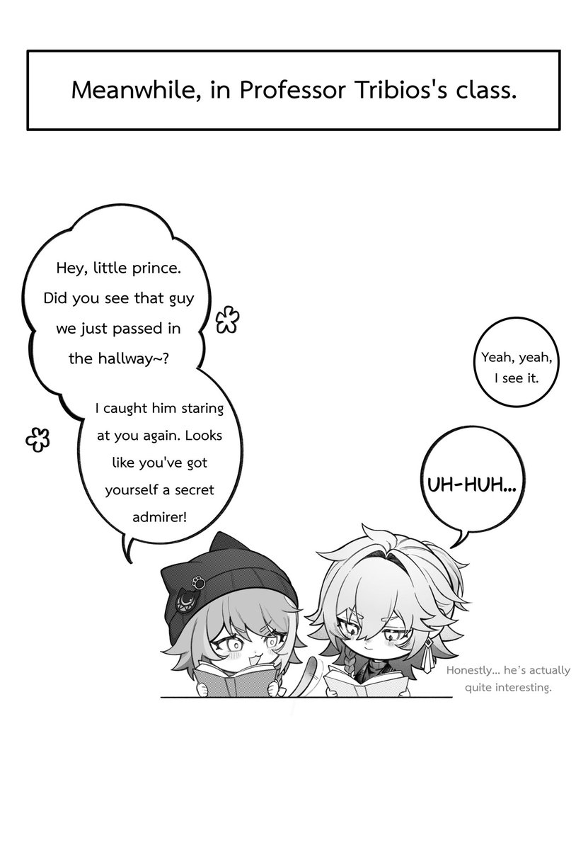 Mirei_lyn's tweet photo. Just thinking... it would be so cute if Phainon had a 'love at first sight' moment during his university life.✍️😚

#phaidei https://t.co/anjYYIJKut