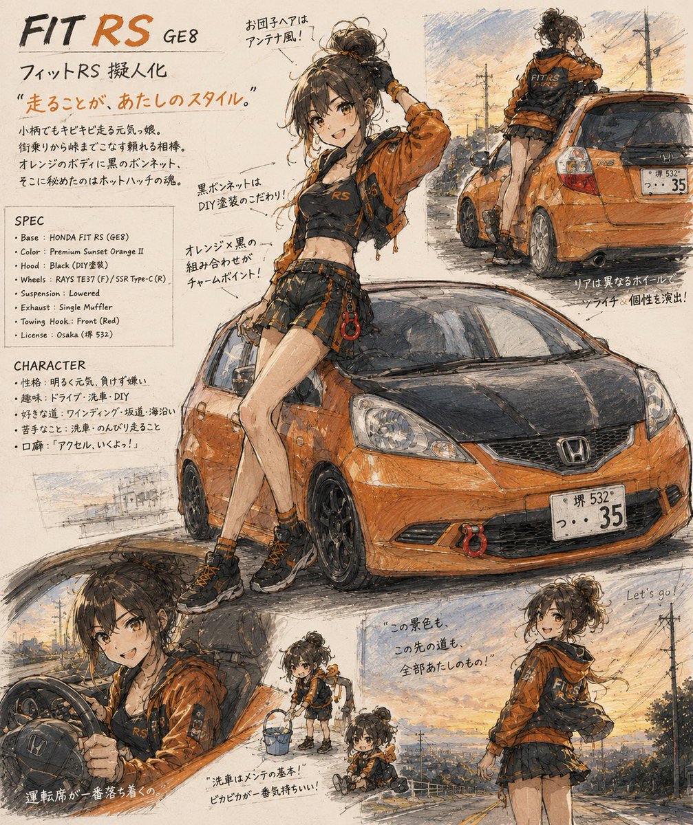 iVTEC_GE8's tweet photo. #愛車の擬人化
なんか最近よく見るから自分もやってみた
所々違うけど…なんならTE37すら買ったことないけどそう見えるらしいね チャッピーは https://t.co/gpmhq04W3D