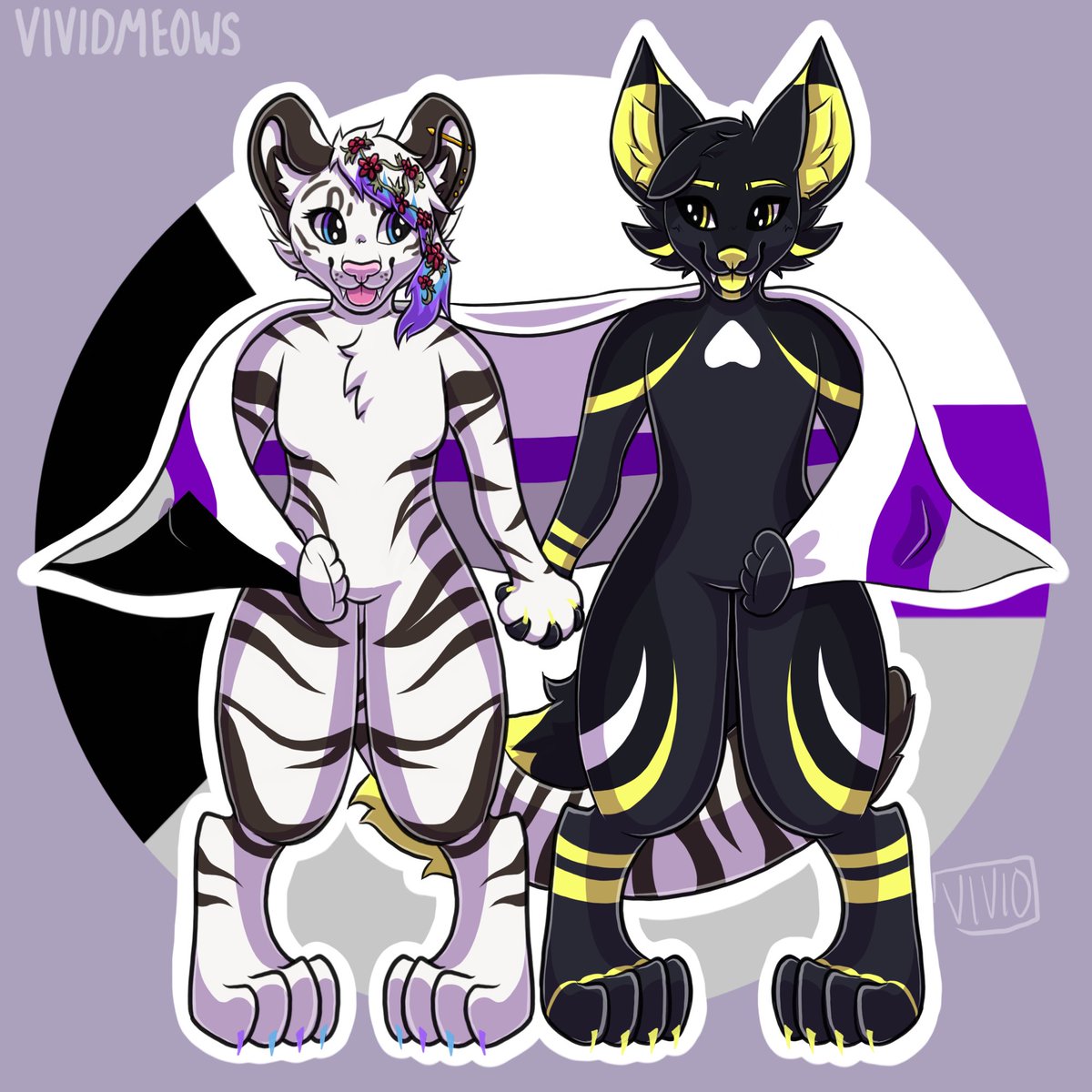 finding_everest's tweet photo. 🏳️‍🌈 Happy Pride Month Everyone 🏳️‍🌈

💙 Love you all, spread the love &amp; show your pride 💜

🎨 (c) - @deathlight_k (1st photo)
🎨 (c) - @vividmeows (2nd photo)

:
:
:
:
:
🏷️
#furryart #pridemonth #furrypride #furrylove #furrycouple https://t.co/vND2a2Xm4I