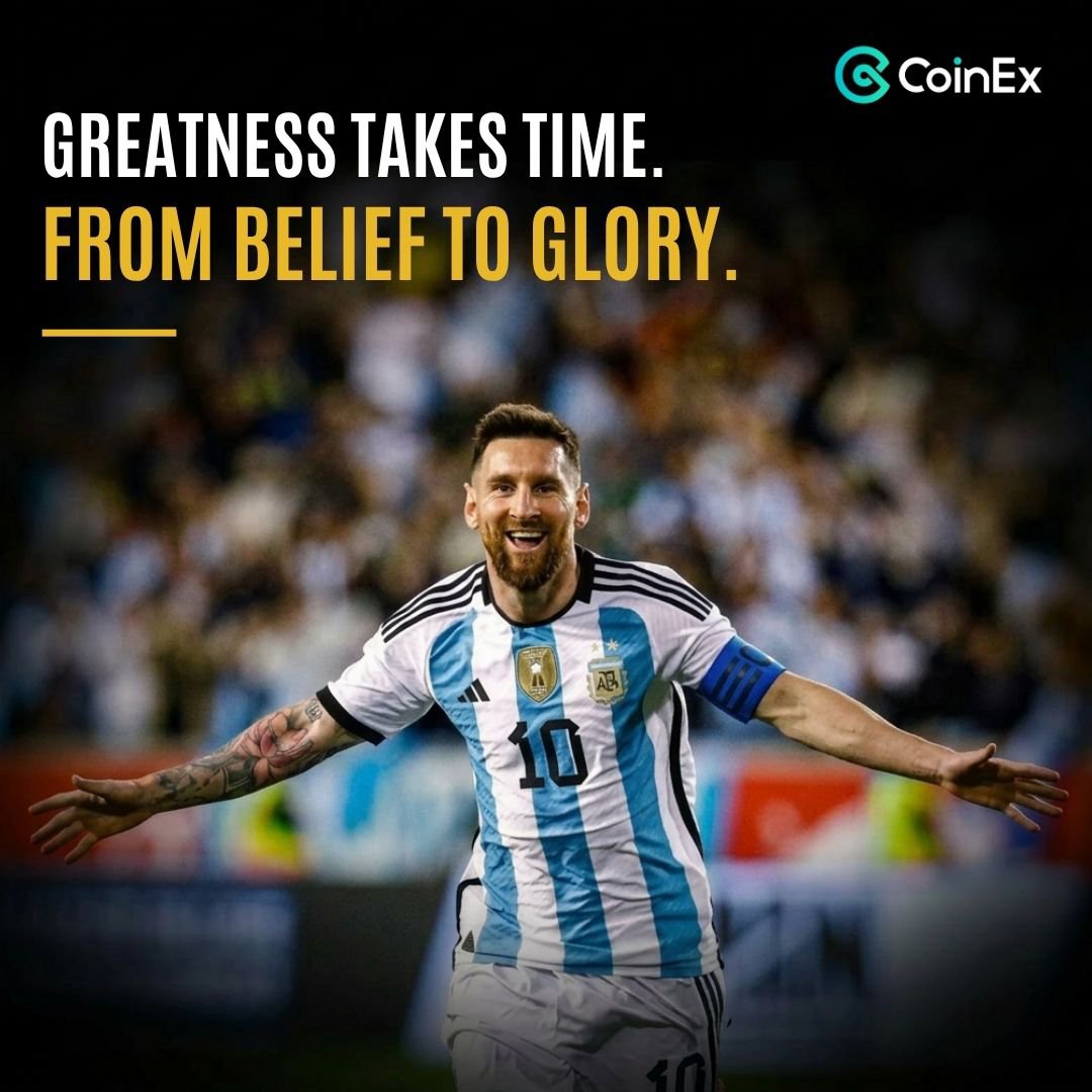 Tomheroy_io's tweet photo. Greatness is never built in a single moment. It comes from years of showing up, improving, and staying committed when the results are still ahead.

Messi’s journey tells that story.
6 World Cups.
16 goals.
A career built on consistency, resilience, and belief.

That same mindset applies beyond football. @coinexcom ALL IN THE GLORY campaign is giving traders the chance to compete, climb the leaderboard, and chase their own milestone.

Join the Futures PNL Ranking and compete for a share of the 15,000 USDT prize pool. Ends Jul 2, 2026 (UTC)

The journey to glory starts with showing up. Join here:
https://t.co/umXlL1KPoU

Shared via CoinEx Creator Program @coinexcreators
#CoinEx #CoinExCreator #CoinExWorldCup