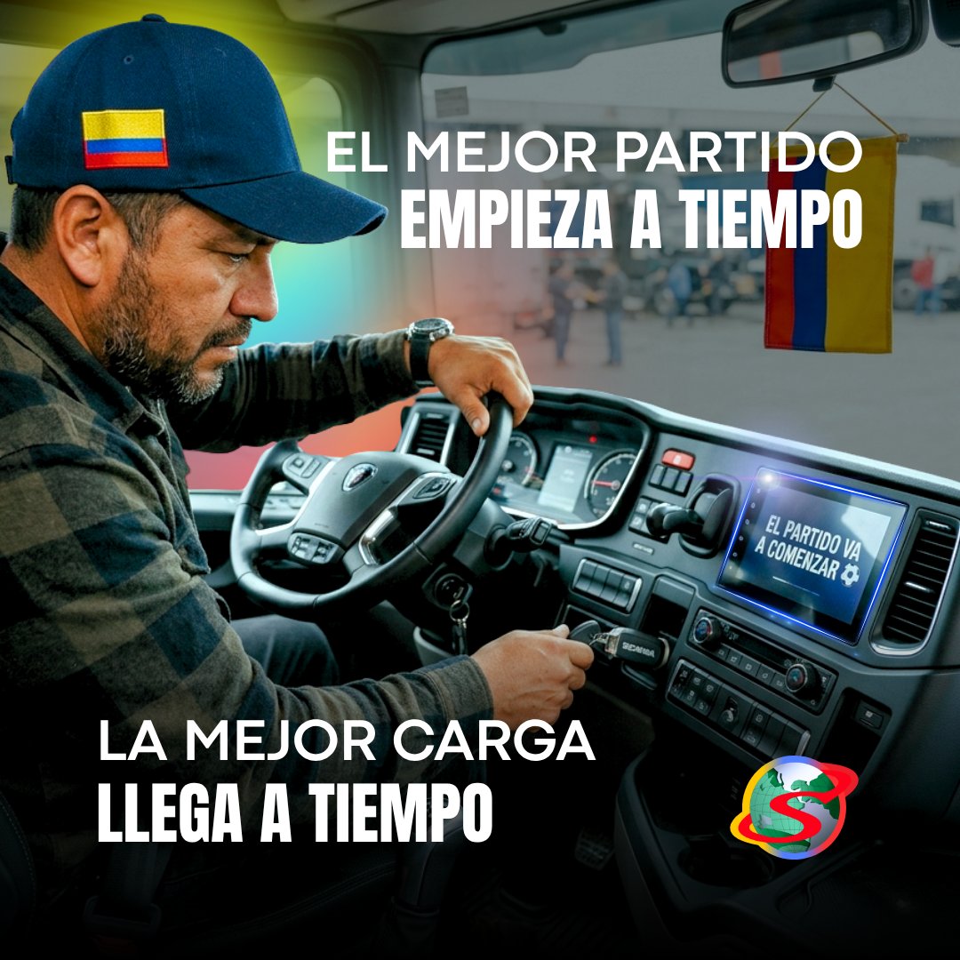 SATELITRACK's tweet photo. ⚽🚚 Los grandes resultados empiezan antes del primer pitazo.

Así como en el fútbol, en el transporte llegar a tiempo no es cuestión de suerte, sino de preparación, control y estrategia.

Con Satelitrack, cada ruta juega a favor de tu operación.
#satelitrack #transportedecarga https://t.co/Sc66c9qPQF