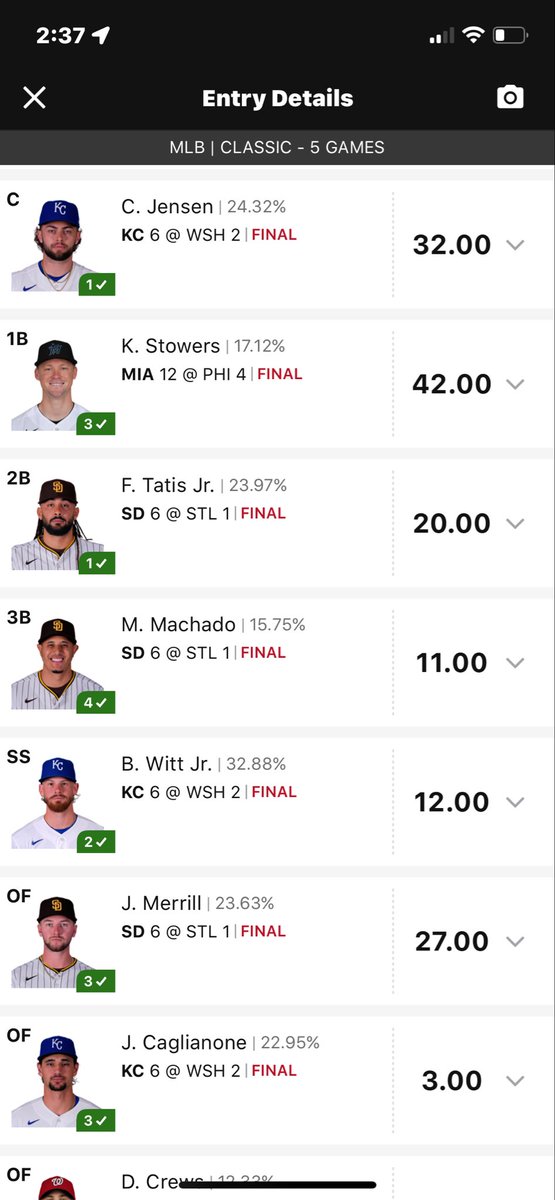 foleyface420's tweet photo. @dfskitchen Early mlb slate 🤑 https://t.co/BsIVYW5Vqb