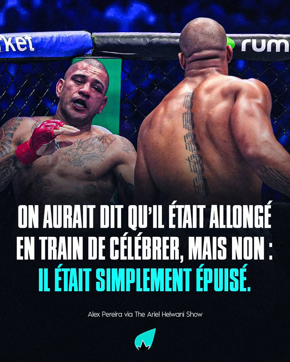 LaSueur_off's tweet photo. Alex Pereira pense que Ciryl Gane n’aurait pas gagné sans les coups illégaux… 😳

Ça commence à faire beaucoup. 🤔

🗣 "Si j’avais eu la chance de continuer sans les coups illégaux, je pense que Ciryl n’aurait pas survécu dans ce combat parce qu’il n’a pas de cœur.

On pouvait le voir dans ses yeux, et on m’a volé ce moment. On aurait dit qu’il était allongé en train de célébrer, mais non : il était simplement épuisé."