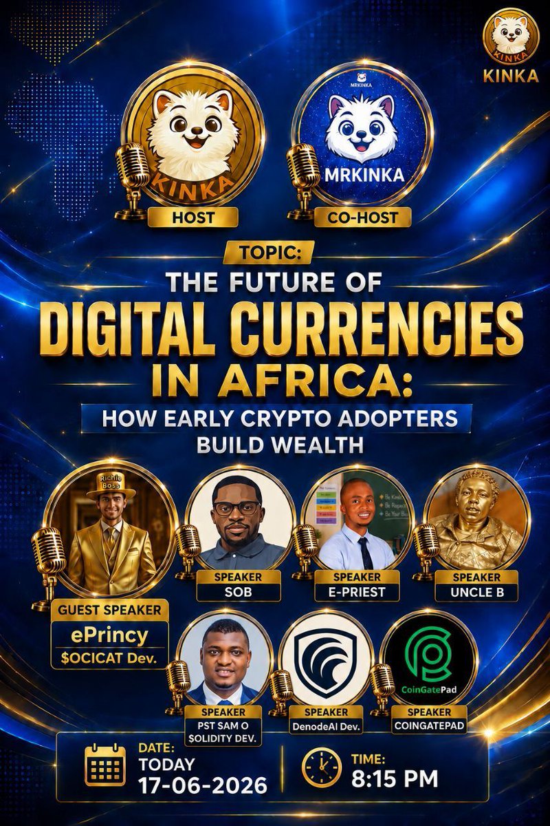 ChainNowMedia's tweet photo. 🚨 SOB VOICES: Build Wealth, Own Infrastructure & Back Strong Projects

Speaking during the ongoing @kinka_token X Space titled “The Future of Digital Currencies in Africa” featuring $KINKA, $OCICAT, $GTAN, and $WKC, SOB emphasized the need for Africans to own their servers and digital infrastructure rather than relying entirely on foreign systems.

He also shared insights on identifying promising low-cap projects, noting that investors should look for gems where owning 1%, 2%, 3%, or even 5% is possible while focusing on projects solving real-world problems.

According to @Sob__NE, once a strong project is identified, investors should build a position, adopt a long-term holding strategy, and implement a clear profit-taking plan.

He further encouraged community members to actively support the projects they invest in by engaging with posts, sharing updates, and helping create awareness, rather than remaining silent holders. 📈🔥

#ChainNowMedia #Kinka