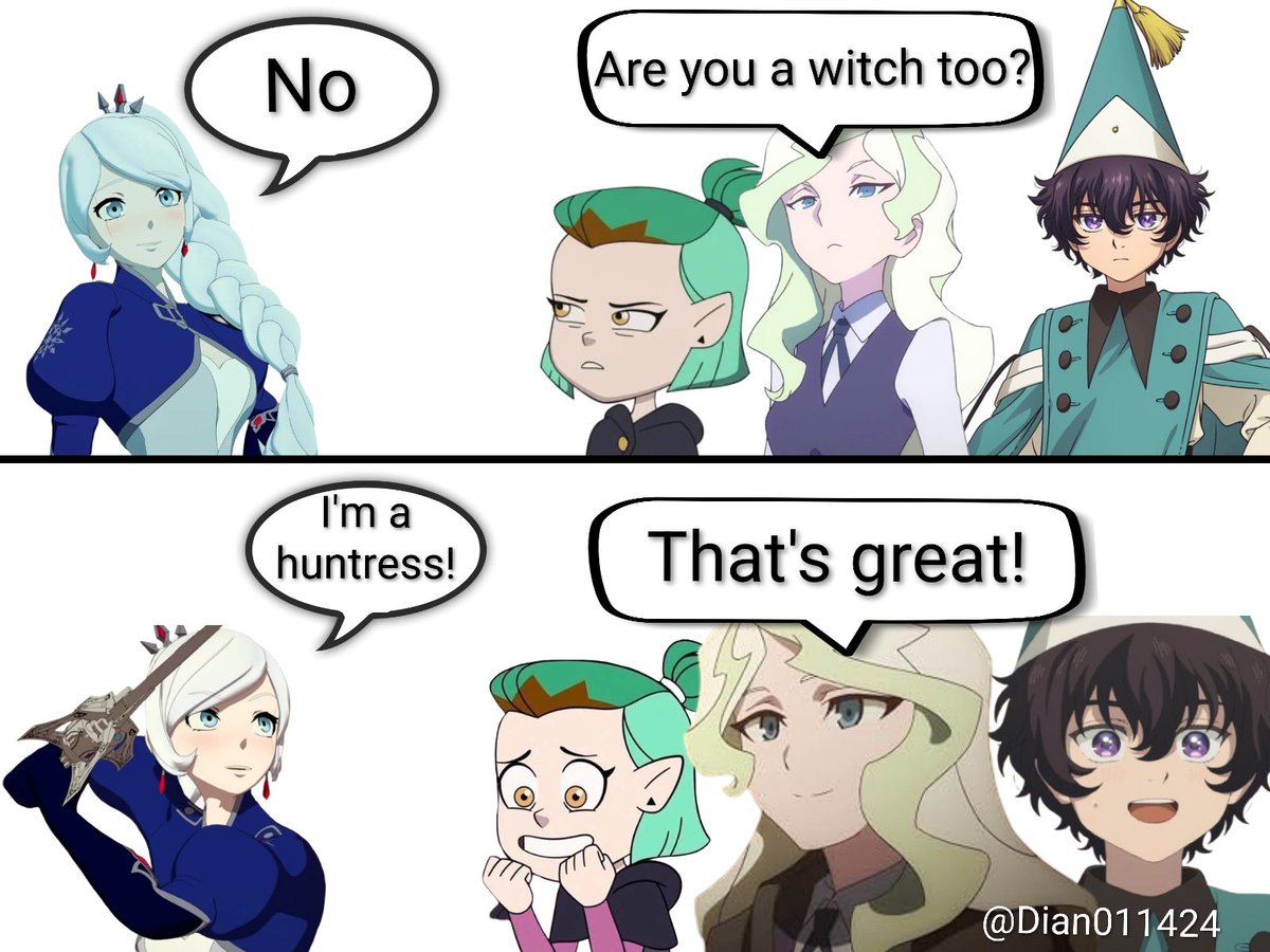 Dian011424's tweet photo. The witches meet the huntress part 2 https://t.co/QcSOmbn4O5