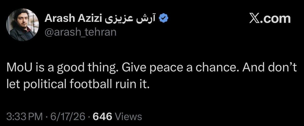 Restitutor_Iran's tweet photo. Arash Azizi is invested in the survival of the Islamic Republic.

People like him walk on the blood of Iranians. https://t.co/F7fHVvckxw