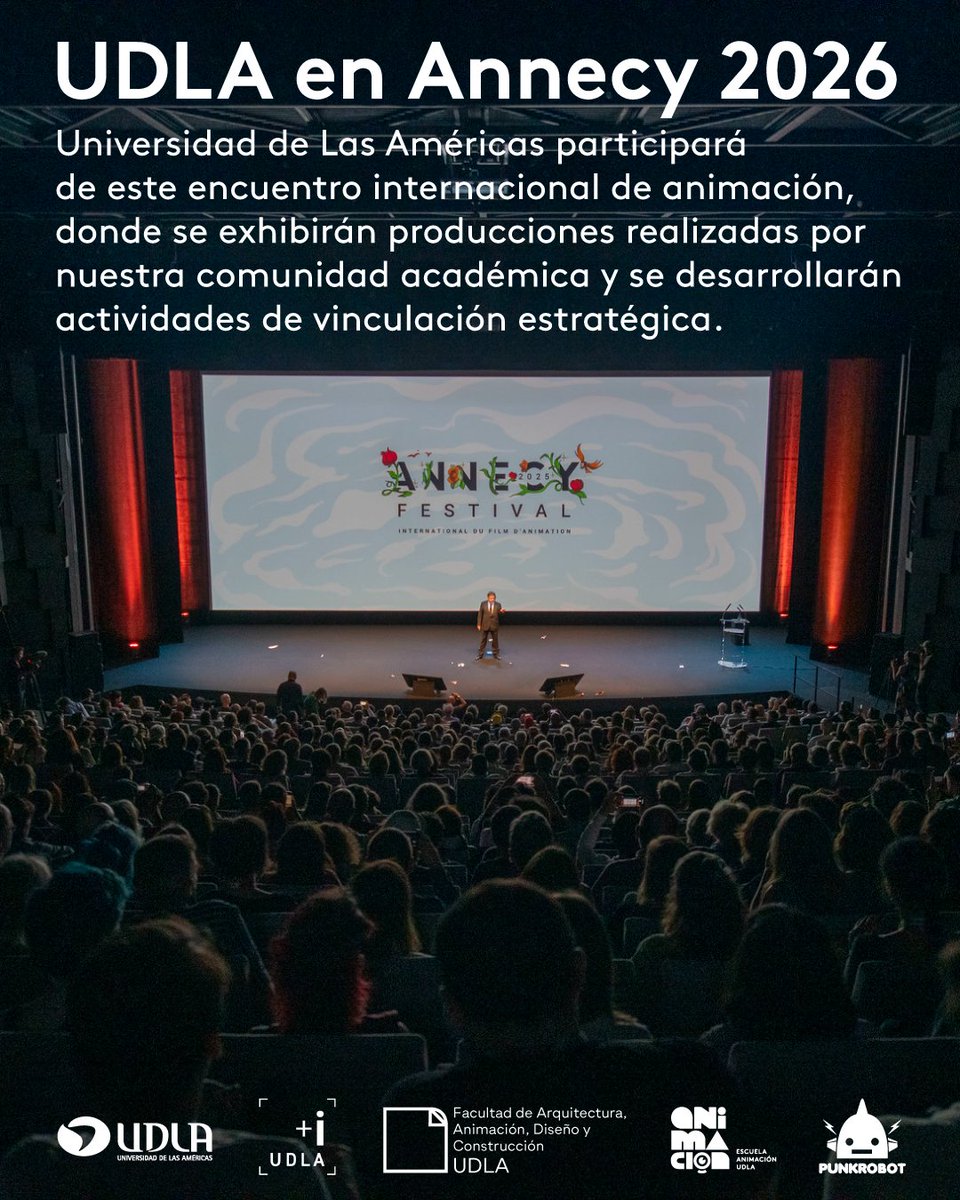UDLAInvestiga's tweet photo. 📍Entre el 21 y el 27 de junio, Universidad de Las Américas (@UDLA_CL)  participará en @annecyfestival, el festival de cine de animación más importante del mundo y uno de los principales espacios de encuentro para la industria creativa internacional. https://t.co/TwBllvbt2U