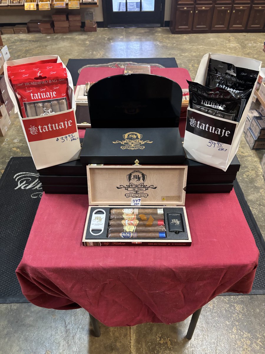 MikesCigarRoom's tweet photo. We have just a few Father’s Day gift sets left. My Father, Tatuaje. Excellent cigars at a discounted price. Perfect for the occasion! https://t.co/iN8AxartZq