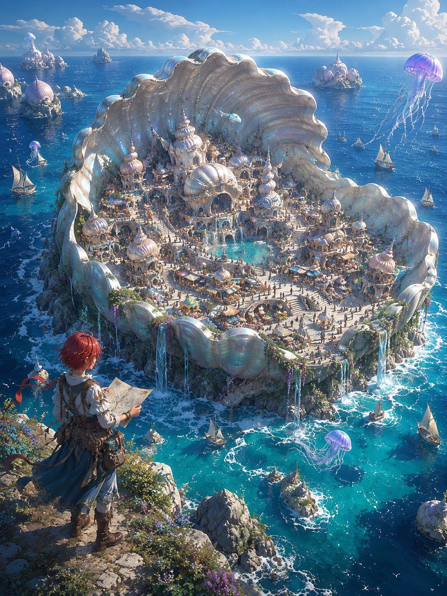 ai_chelt's tweet photo. 一つのシーンで以下の三枚を生成。

A：超広角・世界主役
B：中景・物語主役
C：近景・人物主役 https://t.co/COZOTCjVZ4