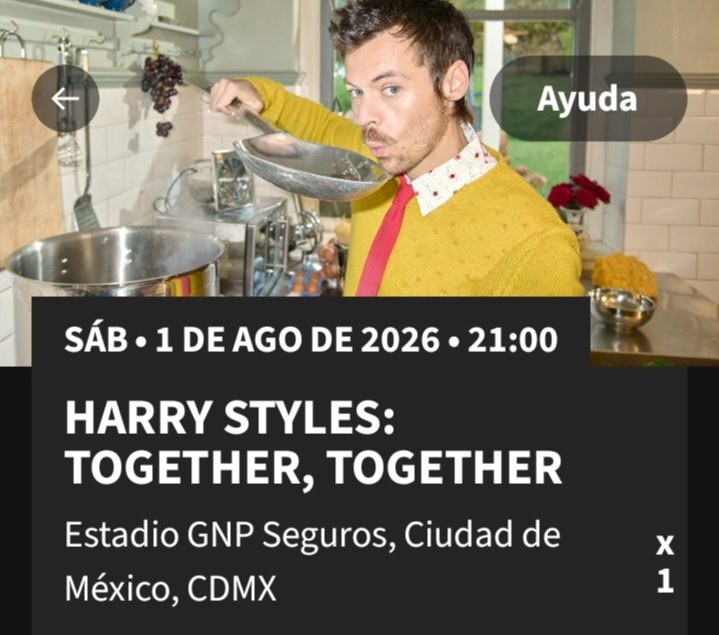 CaraD509's tweet photo. Hola gente, estoy vendiendo mi boleto para el concierto de Harry Styles día 1ro de Agosto, no podré ir por cuestiones personales.
#HarryStyles #TogheterTogheter 
#HarryStylesCdmx https://t.co/ZpvoSFaNYy