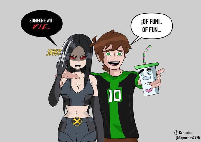 OpinadorAn2289's tweet photo. Uma curiosidade: na gringa tem um fan ship do Ben 10 com a Laura (X-23) https://t.co/MGRy9vMzZ6