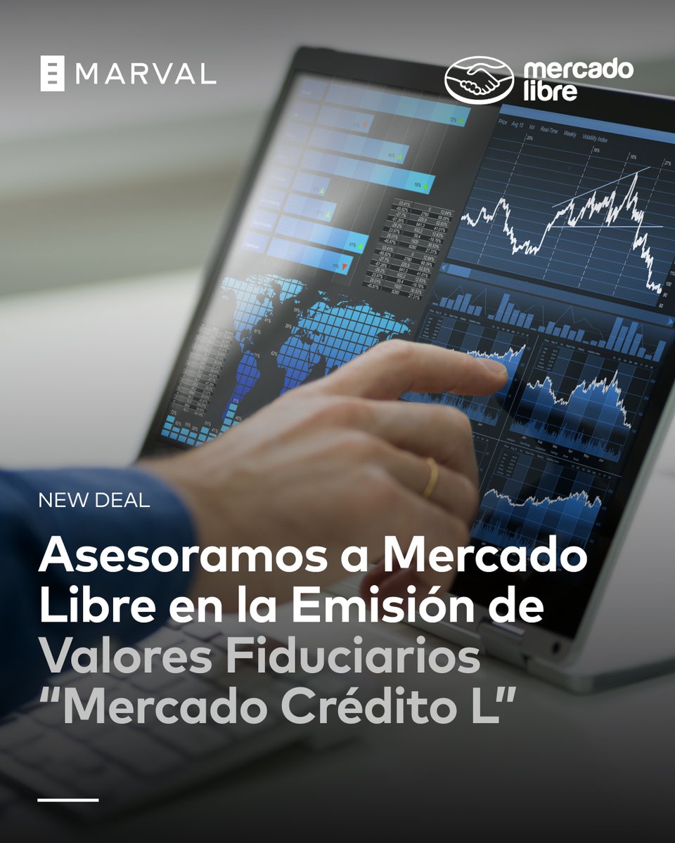 marvalofarrell's tweet photo. 👉🏻 Asesoramos nuevamente a Mercado Libre en la emisión de “Mercado Crédito L”

Asesoramos a Mercado Libre en la emisión de la quincuagésima serie de valores fiduciarios del Programa Global Mercado Crédito, por un total de V/N $ 139.999.998.130, que tituliza préstamos 100% digitales.

La operación, realizada el 16 de junio de 2026, incluyó valores de deuda fiduciaria por V/N $ 117.319.998.433 y certificados de participación por V/N $ 22.679.999.697, autorizados por la CNV y negociados en A3 Mercados S.A. y BYMA.

🧩 Nuestro equipo estuvo liderado por los socios Juan Diehl Moreno y Sergio Tálamo, junto con los asociados Lautaro Penza, Pedro María Azumendi y Felicitas María Bereterbide. Paulina Rossi actuó como asesora legal interna de MercadoLibre.

Conocé más sobre esta operación acá ➡️ https://t.co/aDz7W9Pcfu

#mercadodecapitales #valoresfiduciarios #fintech #banking #Marval
