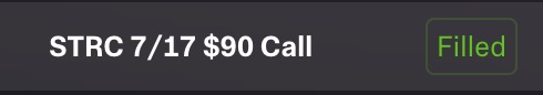 mojomoby's tweet photo. @TheOtherParker_ I like the probabilities. ✅

$90 strike at $3.70. https://t.co/Dd2mEL1svH