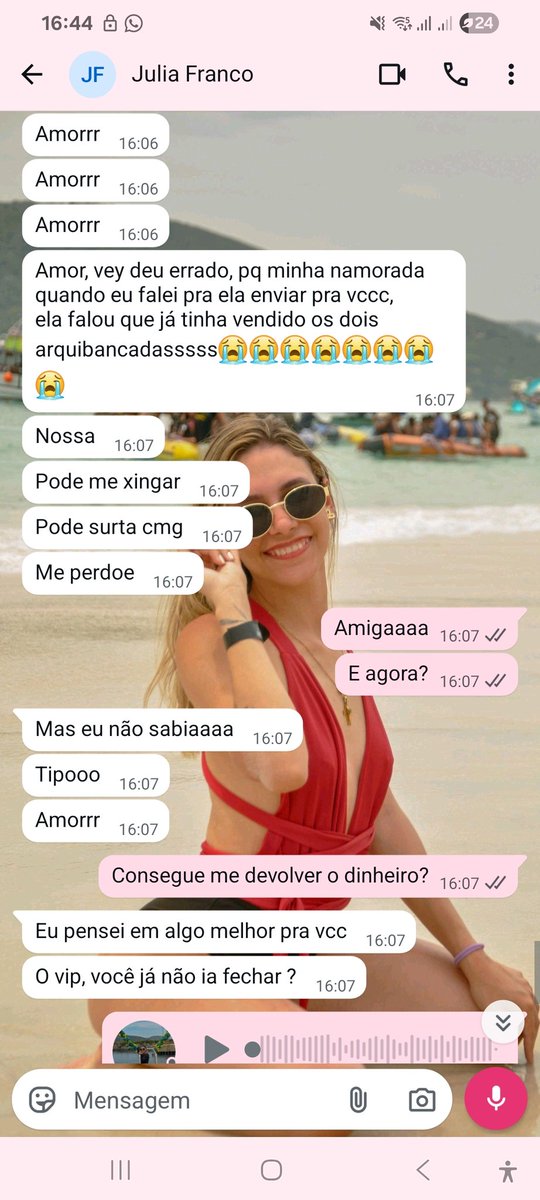 quelasf's tweet photo. ATENÇÃO DENUNCIEM
#golpebts

Realizei uma compra por link de pagamento com o perfil @francsjuh. Após o pagamento, os ingressos não foram enviados. Quando solicitei o reembolso, recebi a informação de que o valor seria devolvido, mas isso não aconteceu. Em seguida, fui bloqueada. https://t.co/Z6PV4C1huv