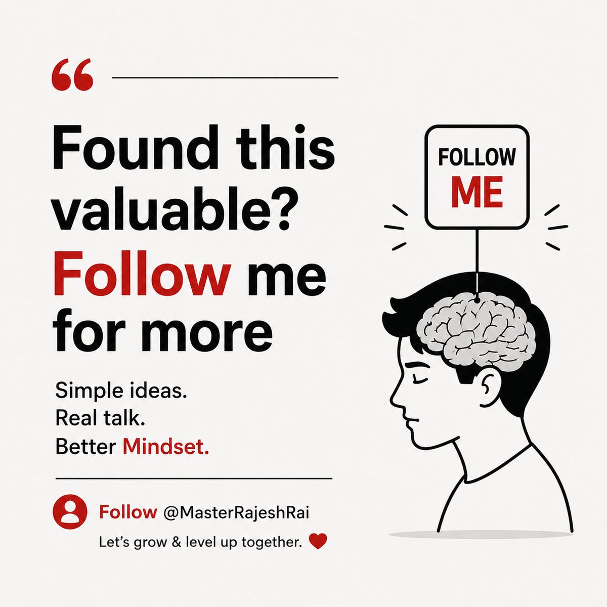 MasterRajeshRai's tweet photo. AI is powerful, but your mind should always stay in control.

Use AI as a tool, not as a replacement for your thinking, creativity, and judgment.

Don’t let AI control you.
Learn to control AI.

Follow @MasterRajeshRai for more simple ideas, real talk, and better mindset.

#AI https://t.co/jMOkKJyDZA