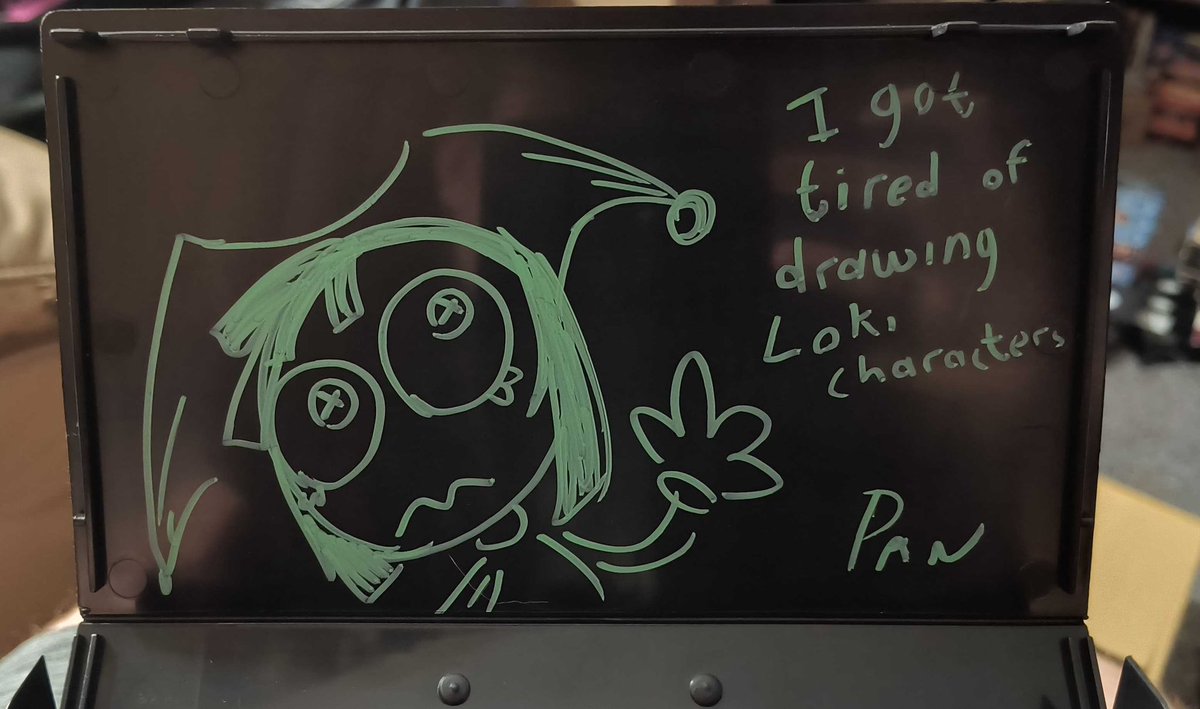 RebelTaxi's tweet photo. Struggling to keep up with all VHS case drawings ordered. 

Starting the 25th doodles will be a separate fee. For now, they’re randomly included in all green editions https://t.co/voHOCkxWwT
