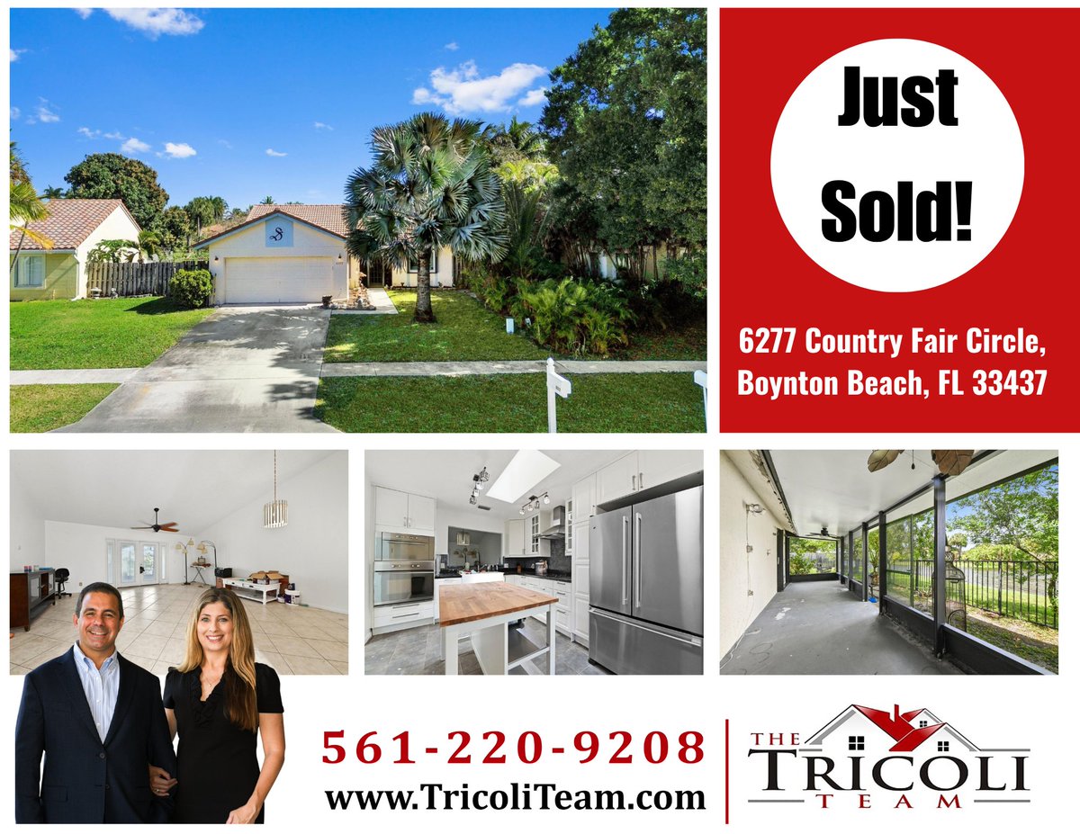 realtypalmbeach's tweet photo. Another group of properties successfully SOLD and closed. 🔑✔️
Looking to buy or sell a home? Visit https://t.co/Y6ZvvxrBzq

#JustSold #RealEstate #RealtorLife #SouthFloridaRealEstate #FloridaHomes #Realty #MoveToFlorida #LivingInFlorida #TheTricoliTeam https://t.co/orzrlpSNCQ
