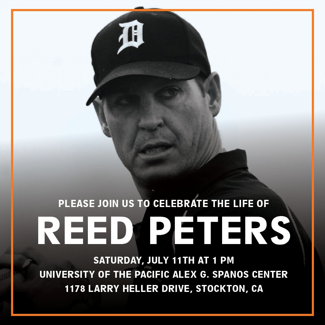 PacificBaseball's tweet photo. please join us in celebrating the life of Coach Peters on July 11th 🧡 https://t.co/cLQ9umnyC5
