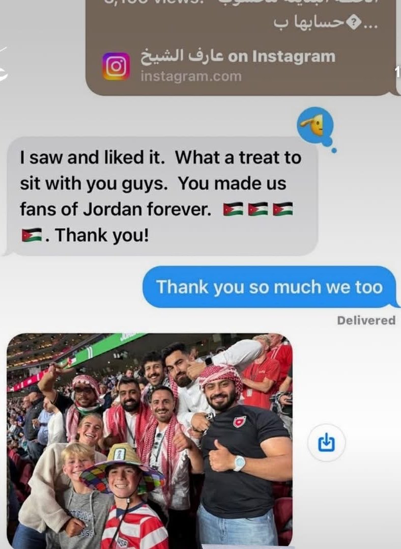aboodz_boon's tweet photo. نمساوي بعد جلوسه إلى جانب أردنيين: جعلتونا مشجعين للأردن للأبد شكرًا لكم
🇯🇴❤️ https://t.co/010RNvfjYv