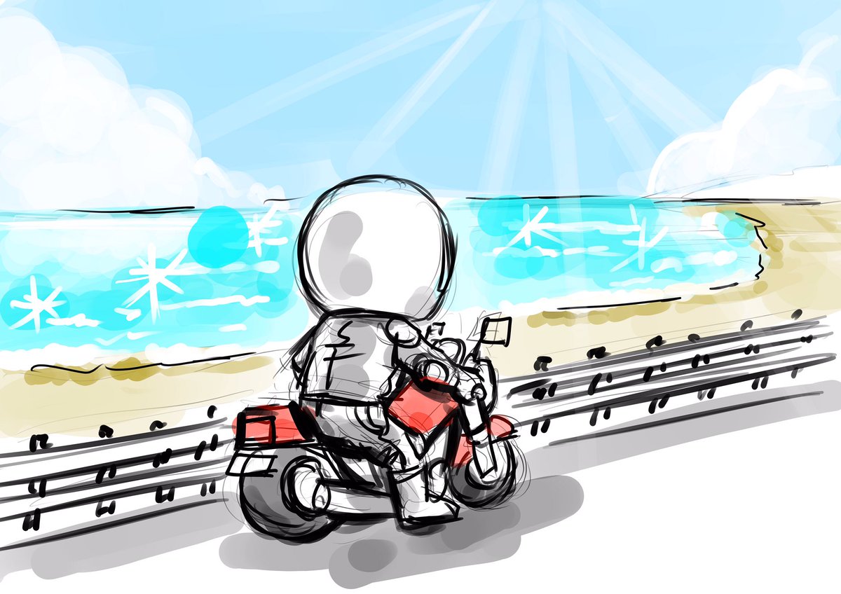 meik_yoshII's tweet photo. 青い空と海､､､白い雲､､､
爽やかな風と広がる砂浜､､､とバイク
やっぱ、たまらないな､､､ https://t.co/5LwW5BDl0u