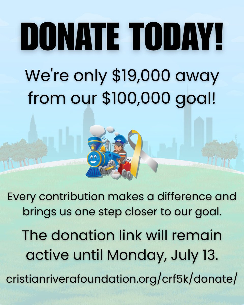 GungieRivera's tweet photo. Donate Today, It's Not Too Late!
https://t.co/eBgHLoTyuy
#CRF5K #FullSteamAhead #RunForACause #CristianRiveraFoundation #CRF #ThankYou #Donate https://t.co/WshpRdc5g0